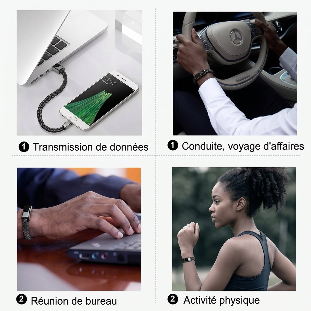 Bracelet Câble de Charge et de Données 2-en-1